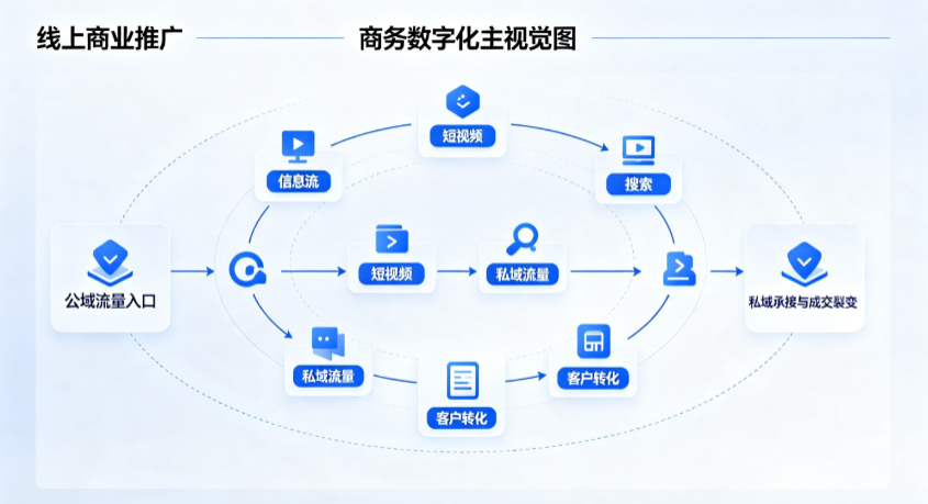 荆门线上商业推广怎么做？全域流量闭环搭建与低成本转化实战指南